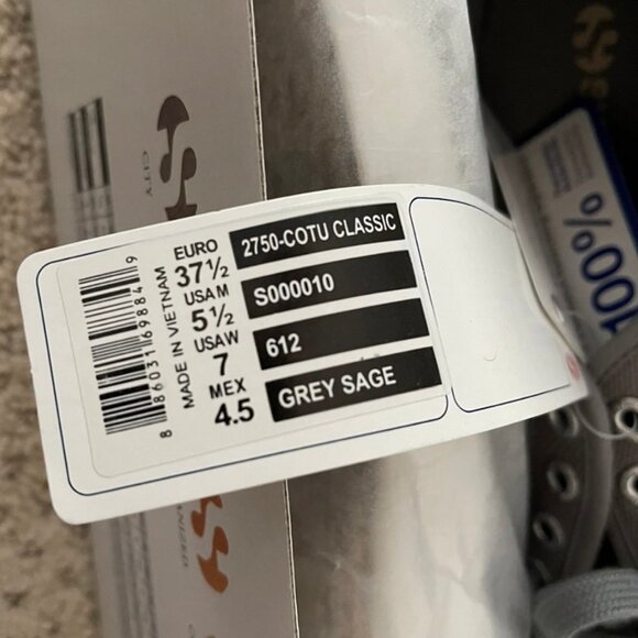 NIB Superga 2750 Cotu Classic (37.5/Grey Sage) - Picture 4 of 6